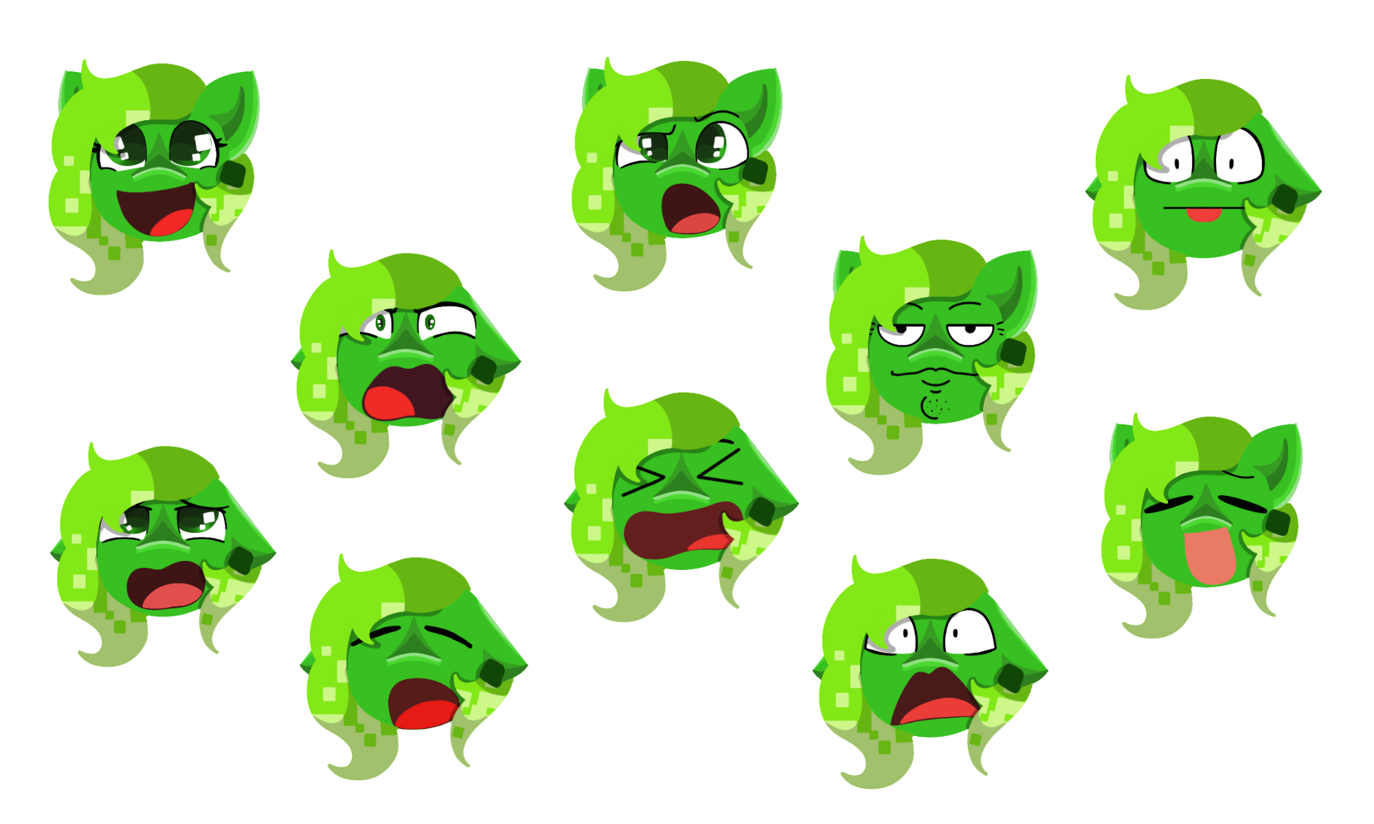 Pixel emoji sheet